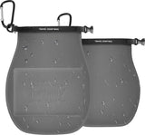 Set van 2 zeep-reiskoffers, draagbare zeepzak, reiszeep, oplossingen voor reizen, badkamer, douche, gym, met bar zeep (grijs)