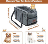 Hondenautostoel voor kleine honden, autostoeltje voor huisdieren, afneembaar en wasbaar, autostoeltje voor kleine huisdieren tot 13,5 lbs, middenconsole, honden en katten