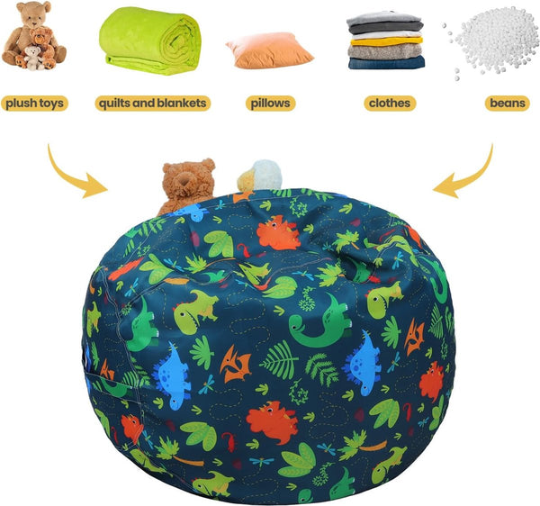 Dinosaurus zitzak voor kinderen speelgoed opslag groot voor kinderkamer opslag alleen tas, geen vulling