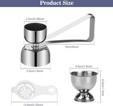 Set van 6 eierdopjes Grappige eierdopjesset Eieropener Eierdopjesset Eierstandaard Eierhouder met roestvrijstalen eieropener Eiersnijder Eierhopper Plastic scheidingsteken voor bakken, ontbijt, dessert