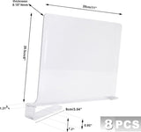 Set van 8 acryl plankverdelers voor kasten, transparante plankverdelers, kasten, plankopslag en organisatie, geen boren, houten plankverdelers