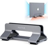 Aluminium verticale laptopstandaardhouder Dock, rechtopstaande opslag, verstelbare sleufbreedte 10 ~ 30 mm, geschikt voor alle MacBook en laptop, 2023-versie