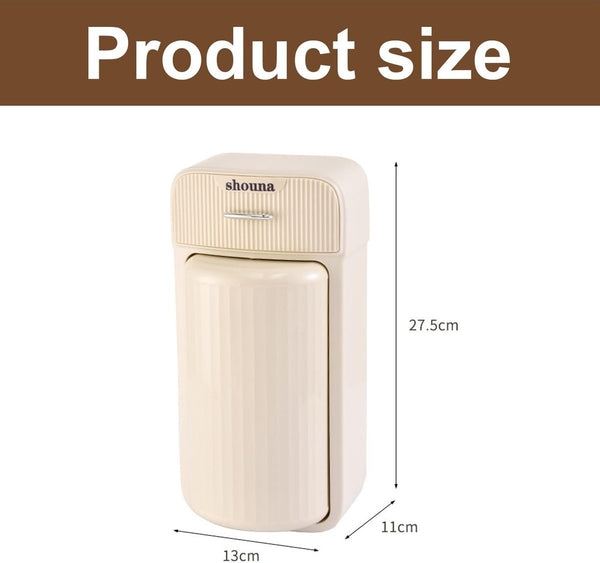 Draaibare make-uporganizer, wandmontage, 360 graden draaibare cosmeticabox met laden, gesloten penseelhouder, cosmetica-opslag voor Skincare lippenstift, borstel, parfum, commode, wit