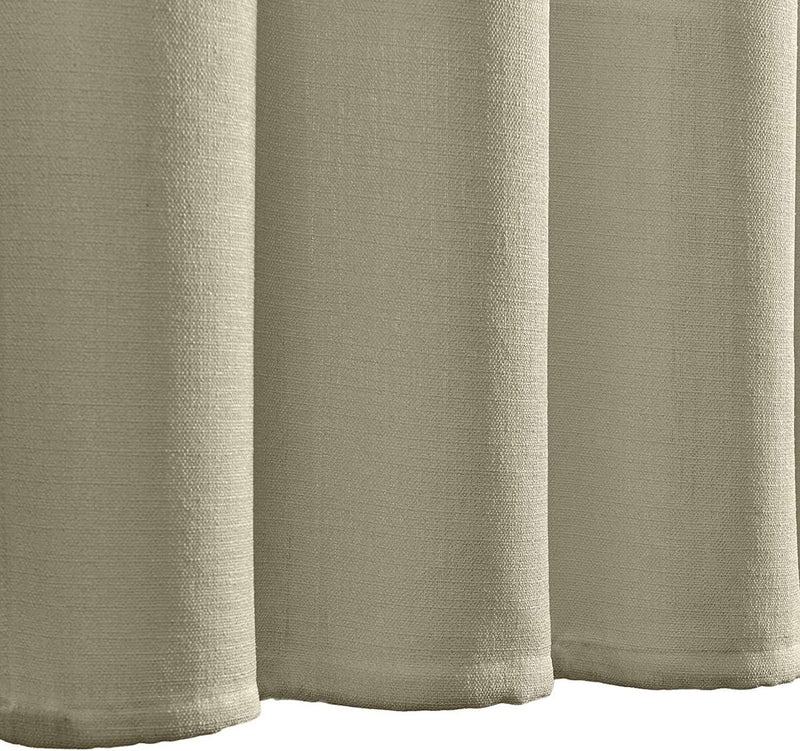 Vitrage, linnenlook, bistrogordijn, bruin gordijn, raamgordijn, gaas, paar, sjaals, vitrage, raamgordijn voor keuken, woonkamer, landhuis, set van 2, 90 x 115 H (cm) taupe