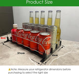 Koelkastorganizer drankjes - drankblikjesorganizer 25 x 31 cm, ideaal voor het organiseren van de koelkast en opslagruimte.