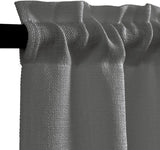 Vitrage bistrogordijn ondoorzichtig gordijn venstergordijn gordijn gordijn gaas sjaals half-transparant raamsjaal voor keuken woonkamer landhuis set van 2 90 x 60 H (cm) grijs