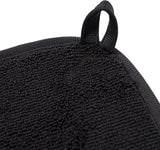 Microvezel afdruipmat voor keuken, 46 x 41 cm, 2 stuks, gootsteen en servies, droogmat, serviesonderlegger (zwart)