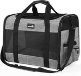 Kattentransportbox, ademende hondentas, transportbox, kattentransportboxen met verstelbare schouderriem, kattentransporttas voor op reis, hondendraagtas voor katten, puppy's onder de 6 kg