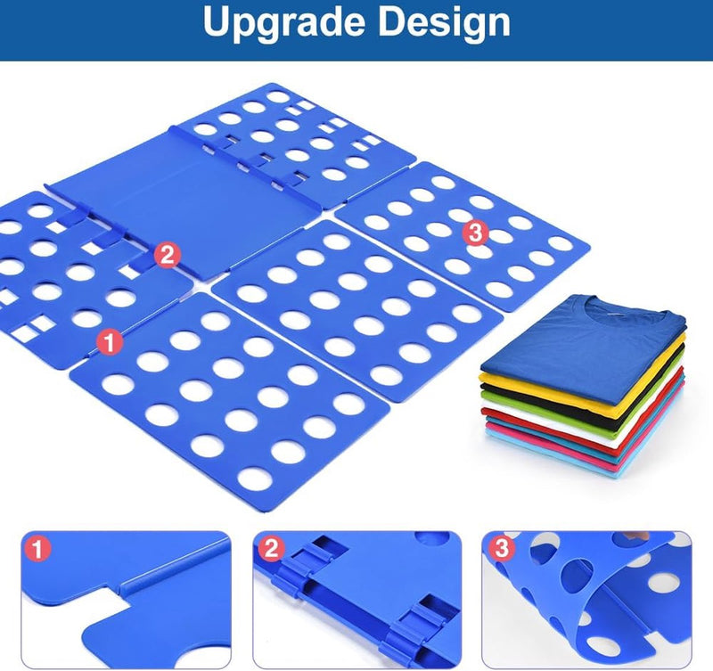 Vouwbord voor kleding T-shirt vouwplank kinderen en volwassenen vouwplank wasvouwplank wasvouwplank kleding blauw