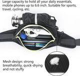 Heuptas voor drinkfles, waterdicht en afsluitbaar vak voor mobiele telefoons tot 16,76 cm (6,6 inch) zoals de iPhone 6 / 6 Plus / 7 / 7 Plus, voor joggen, fietsen, reizen, wandelen, voor dames en heren