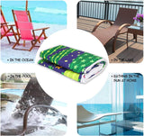 Microvezel strandlaken voor zonnebed, strandhanddoek, sneldrogend, voor strandstoel, tuinligstoel, strandstoelhoes voor zwembaden, stranden, tuinhotels