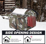 Kattenhuis voor buiten Winterbestendig, opvouwbaar, waterdicht en warm Kattengrothuis met verwijderbaar kussen voor zwerfdieren