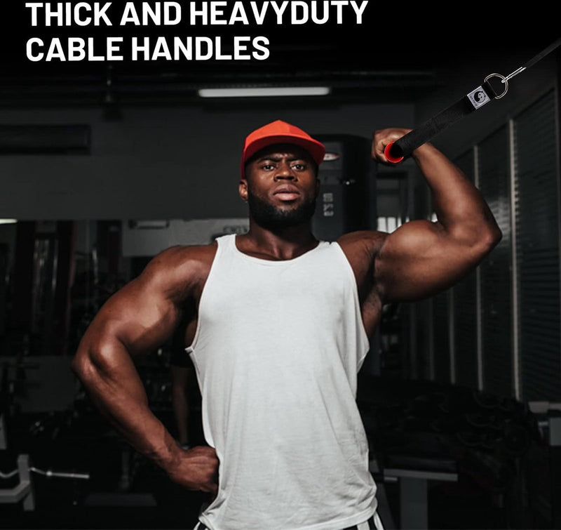 2 stuks eenhandsgrepen, lattrekgreep voor fitnessbandenset, ideaal voor workout aan het trekkoord, kabelstation of krachttoren, oefeningen