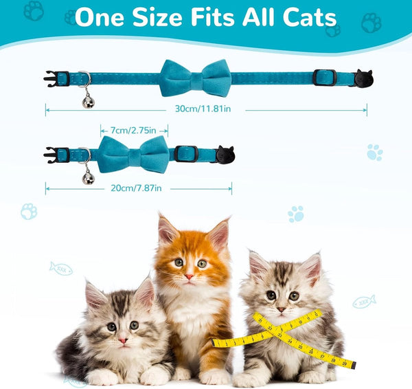 Kat vlinderdas halsband verstelbare kattenhalsband met vlinderdas en bel gepersonaliseerde huisdieraccessoires voor huisdieren katten puppy's 3 kleuren