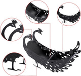 toiletrolhouder zwarte pauw toiletrolhouder van metaal toiletrolhouder verticale papierhouder toiletrolhouder handdoekhouder ambachtelijke decoratie voor badkamer woonkamer keuken hotel