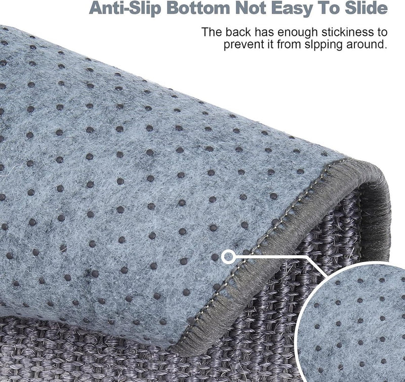 Krabmat kat, krabtapijt sisal, krabplank vloer antislip, natuurlijk sisaltapijt voor katten (40 x 60 cm, donkergrijs)