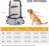 Lichte huisdierrugzak, draagbare hondenrugzak, veterinair goedgekeurde hondendraagtas voor reizen, camping, scooter, grijs