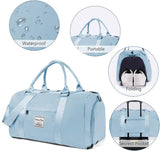 Sports Bag, Travel Duffel Bag, Sports Duffel Bag with Shoe Compartment & Wet Compartment, Waterproof Overnight Bag, Travel Bag, Luggage Bag for Sports & Travel for Men and Women, #2 Blue, 1