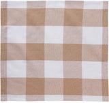 Set van 12 stoffen servetten, getest beige, milieuvriendelijk gerecycled katoen, afmetingen 43 x 43 cm, servetten voor de eettafeldecoratie, wasbaar en herbruikbaar