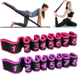 Yoga stretchband, yoga stretchband met 8 lussen yoga stretchband fitness pilates fysiotherapie stretchband voor asana's stretch stretch