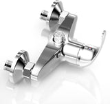 Eéngreepsmengkraan Doucheset Opbouw, Douchemengkraan met douchekop, Wandmontage, Chroom, Mengkraan, Douche, Douchekranen, Mengkraan voor douche, Opbouwdouchegarnituur