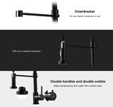 Keukenkraan met handdouche 360° draaibaar, STANEW keukenkraan met veer, 2 straalsoorten