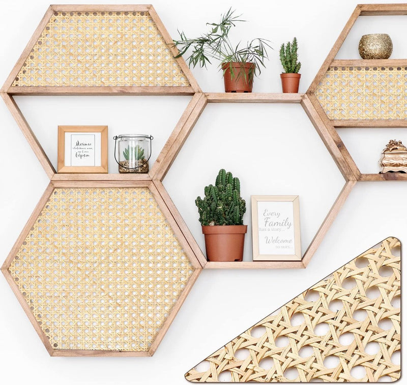 1 rol cane geweven rotan, 55 cm x 1 m, natuurlijke rotan weefselrol voor caning-projecten, mesh, rotan weefsel voor meubels, stoelen en kasten