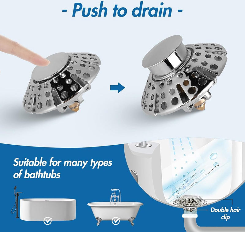 Gootsteen Afvoer Pop Up Spoelbak Badkamer Afvoer Plug Volledig Metalen Flip Afvoer Anti Blokkeren Haar Afvoer Anti Geur Geblokkeerd 36-45mm
