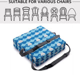 Zitverhoging voor baby's, draagbaar zitkussen, design voor kinderen, blauw/wit