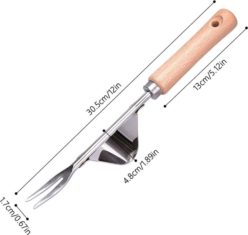 Hand onkruidsteker, 2 stuks onkruidsteker, voor in de tuin, klein roestvrij staal, met 5 in 1 mini-schep, tuin voor gras, graven en jaden
