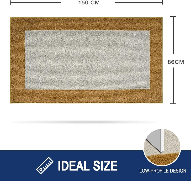 Schoonloopmat voor binnen, 86 x 150 cm, antislip deurmat, wasbare schoonloopmat, absorberende deurmat voor hond, ingang, voordeur