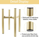 Gouden bloempotstandaard, metalen bloempotstandaard, verstelbaar voor binnen en buiten, verstelbare breedte 17 cm tot 30 cm, plantenpotdecoratie, bloemenhouder bloemenstandaard