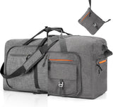 Lichtgewicht opvouwbare reistas Grote sporttas Dames Heren met schoenenvak Reistas Sporttas voor reizen Gym Vakantie Overnachting, B Grijs, reistas