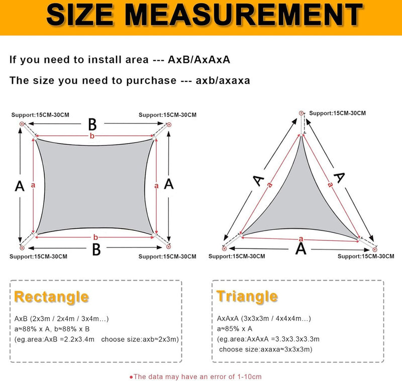 Awning Water-Repellent Rectangular 2.5 x 3 m, Sun Protection Impregnated PES Polyester with UV Protection for Patio, Balcony and Garden, Anthracite