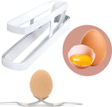 Eierhouder koelkast, automatisch rollende eierdispenser, rollende eierhouder, voor de koelkast, voor keukenkasten, koelkasten, voorraadkamers (dubbel)