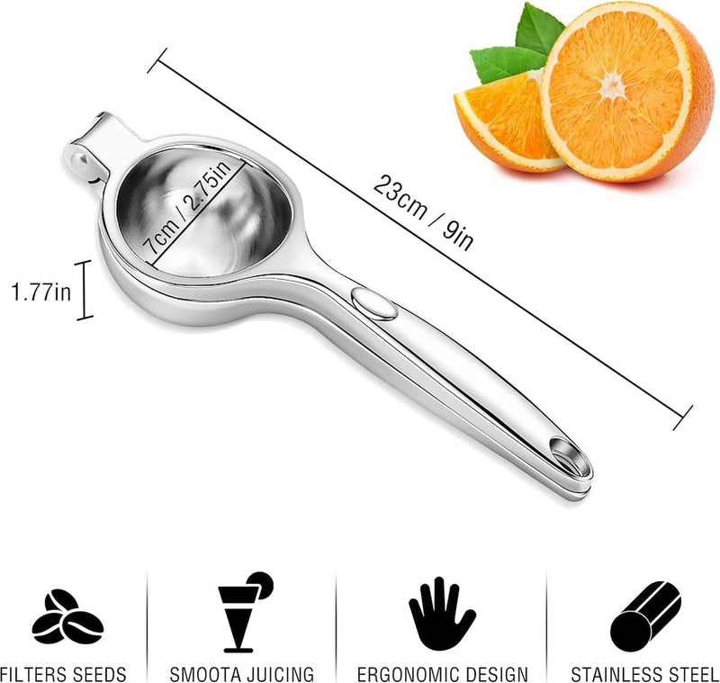 PIQIUQIU Citroenpers, metaal, limoenpers, handmatige citruspers PIQIUQIU Citroenpers, metaal, limoenpers, handmatige citruspers