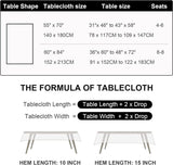 Tafelkleed rechthoekige geometrie, Boheems, waterafstotend, tafelkleed, decoratie, polyester tafelkleed voor keuken, feesten, lente/zomer (153 x 213 cm)