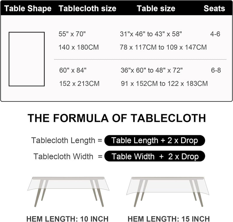 Tafelkleed rechthoekige geometrie, Boheems, waterafstotend, tafelkleed, decoratie, polyester tafelkleed voor keuken, feesten, lente/zomer (153 x 213 cm)