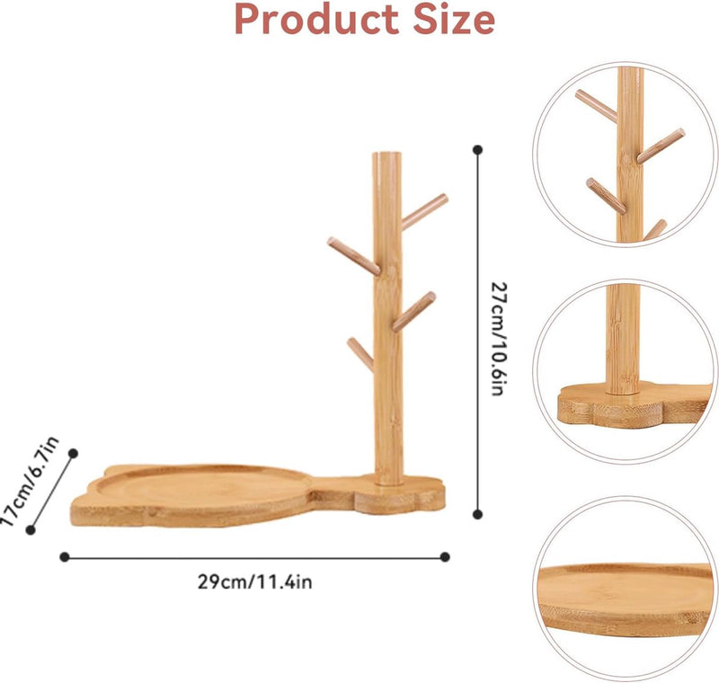 Houten sleuteldienblad voor entree, tafel, moderne decoratie van hars, gelukskat dienblad, Catchall dienblad met 3 standaard, hangende organizer, voor ringen, telefoon, armbanden (boten sleuteltray)
