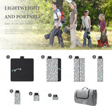 Picknickdeken, waterdicht, wasbaar, stranddeken, zandvrij, XXL, campingdeken, strandmat, geïsoleerd, met waterdichte onderkant, 200 x 200 cm, grijs