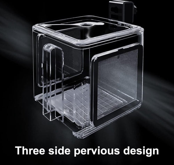 Viskweekbox, transparante acryl vis isolatiebox afneembaar aquarium kweekbak voor babyvissen, garnalen, clownvissen, guppy's, klein formaat
