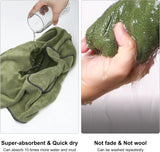 2 stuks hondenhanddoeken, microvezel, extra absorberend, handdoeken voor honden met zakken, sneldrogend, badhanddoek voor honden en katten, 90 x 50 cm, grijs en groen