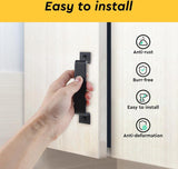 Schuifdeurgreep, schuurdeurgreep, handgreep, metalen handgreep aan beide zijden gematteerd, zwarte handgrepen, meubelgreep, voor schuifdeuren, kasten en kledingkasten, solide en eenvoudig te