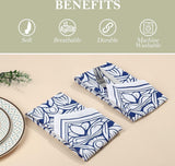 Servetten set van 4, stoffen servetten 100% katoen zacht comfortabel hoogwaardige herbruikbare eettafel servetten perfect voor familiediners bruiloften keuken (45 cm x 45 cm)