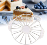 Taartverdeler, 1 stuk ronde taartverdeler, taartverdeler, kunststof taartverdeler voor het snijden van 14/16 identieke taartstukken (wit)