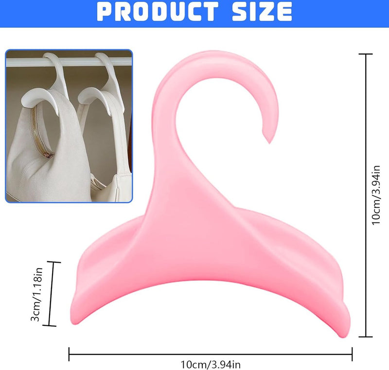 8 stuks kleerhangers voor tassen, geen ophangsporen, handtas, kleerhangers van PP, voor het ophangen van handtas en rugzakken (4 kleuren)