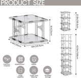 Schoenenrek 8 niveaus Schoenenrek, verticale kast Houten schoenenstandaard Smalle schoenopslag Ruimtebesparend Stapelbare schoenenstandaard voor hal Slaapkamer Keuken Entree (grijs 14 niveaus)