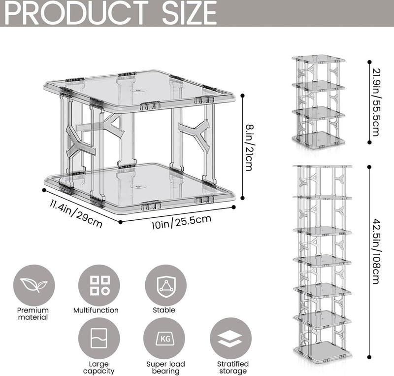 Schoenenrek 8 niveaus Schoenenrek, verticale kast Houten schoenenstandaard Smalle schoenopslag Ruimtebesparend Stapelbare schoenenstandaard voor hal Slaapkamer Keuken Entree (grijs 14 niveaus)