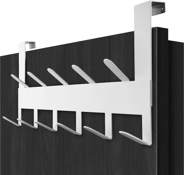 Deurkapstok, witte deurkapstok om op te hangen, deurhakenlijst, kledinghaken voor deur, ruimtebesparend, universele deurhaken, perfect voor kleine ruimtes