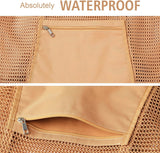 Strandtas voor dames, extra grote strandtassen, zwembadtas, strandschoudertas, voor strand, winkelen, vakantie en reizen, Ritssluiting aan de bovenkant, tote